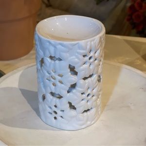 Harry Slatkin Snowflake Ceramic Wax or Oil Warmer Bath & Body Works
